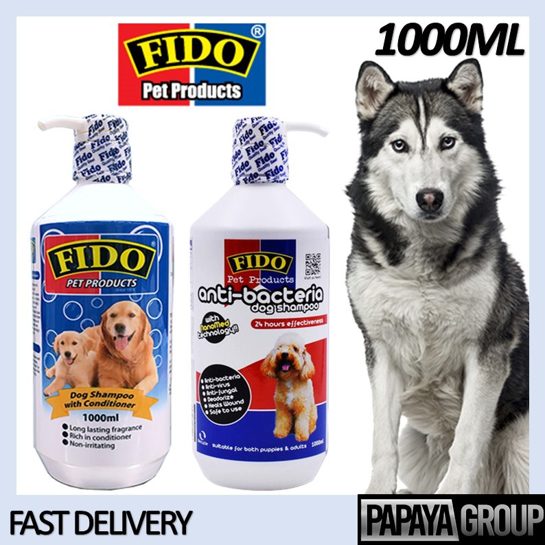 Fido Dog Shampoo With Conditioner / AntiBactetia 1000ml Pet Grooming Shopee Malaysia