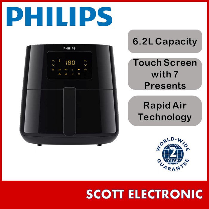 Philips 6.2L XL Digital Airfryer HD9270 with Rapid Air Technology, Keep