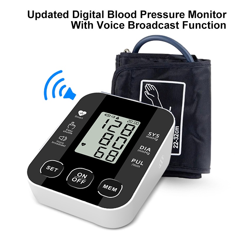 BP Monitor Digital LED Blood Pressure Monitor with Voice Function BP