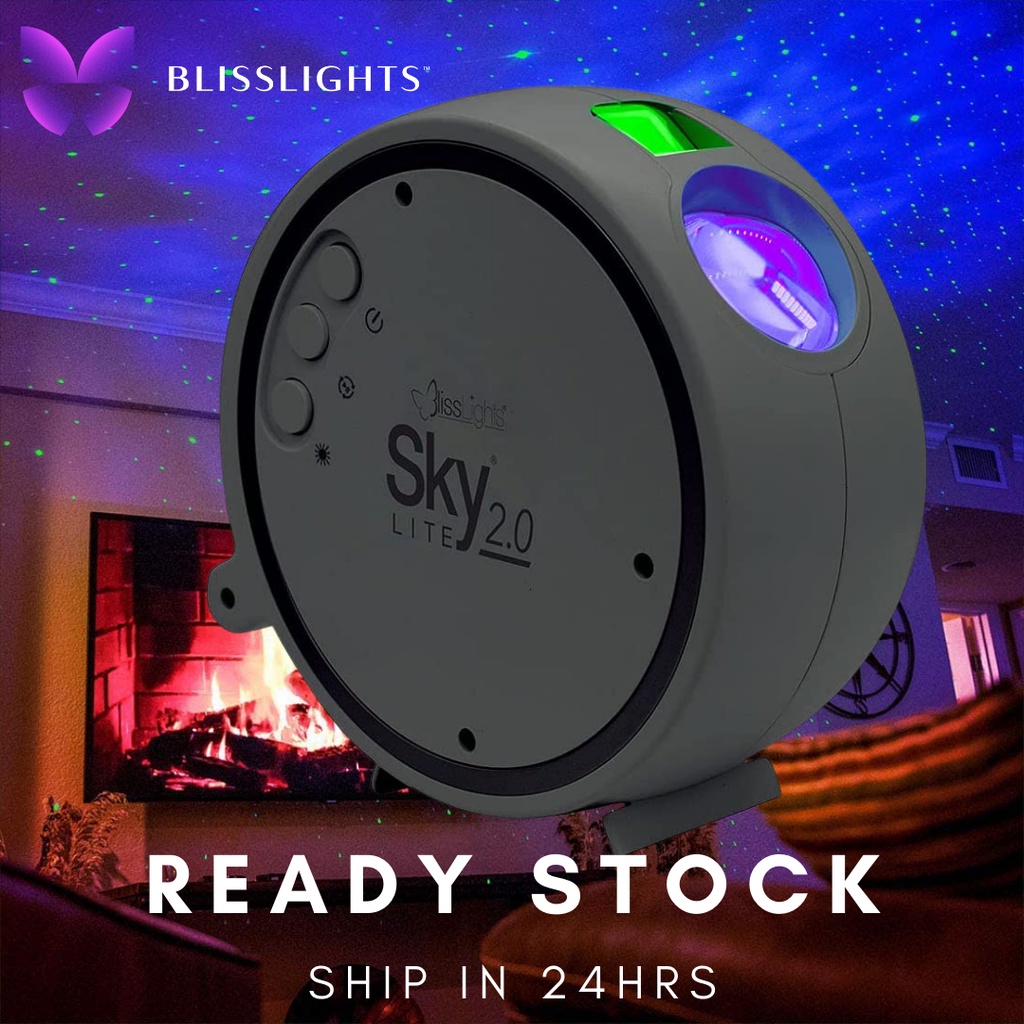 BlissLights Sky Lite 2.0 LED Laser Star Projector, Galaxy Lighting