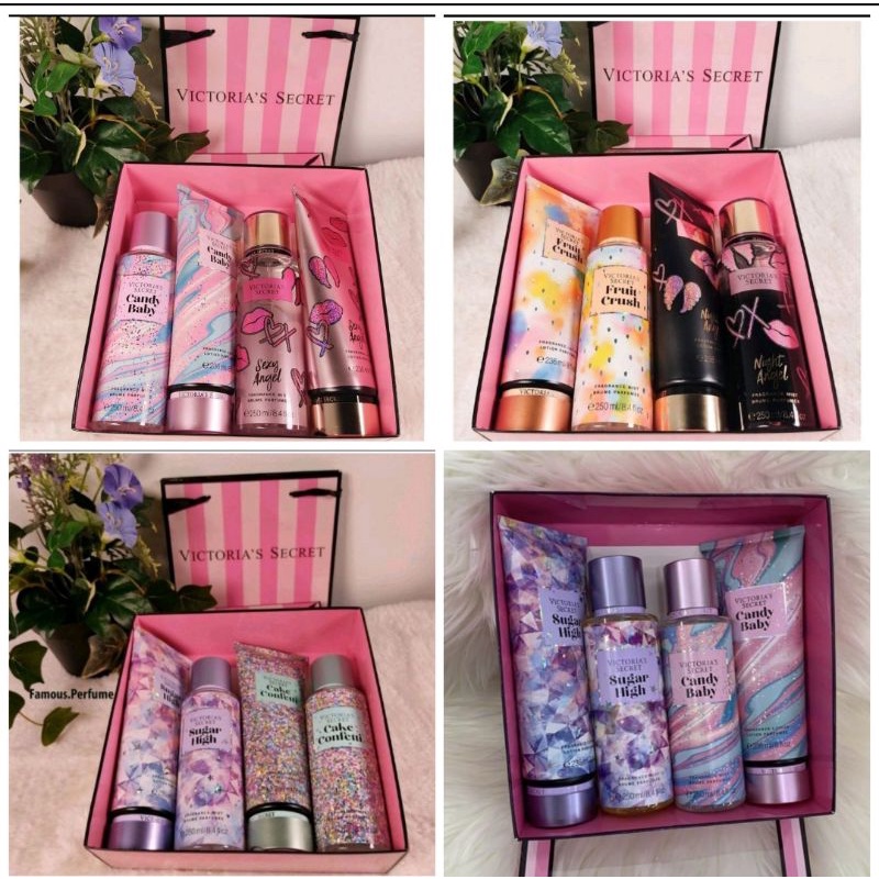 OFFER ORI VICTORIA SECRET BODY MIST&LOTION Set Hantaran 4 IN 1 Minyak