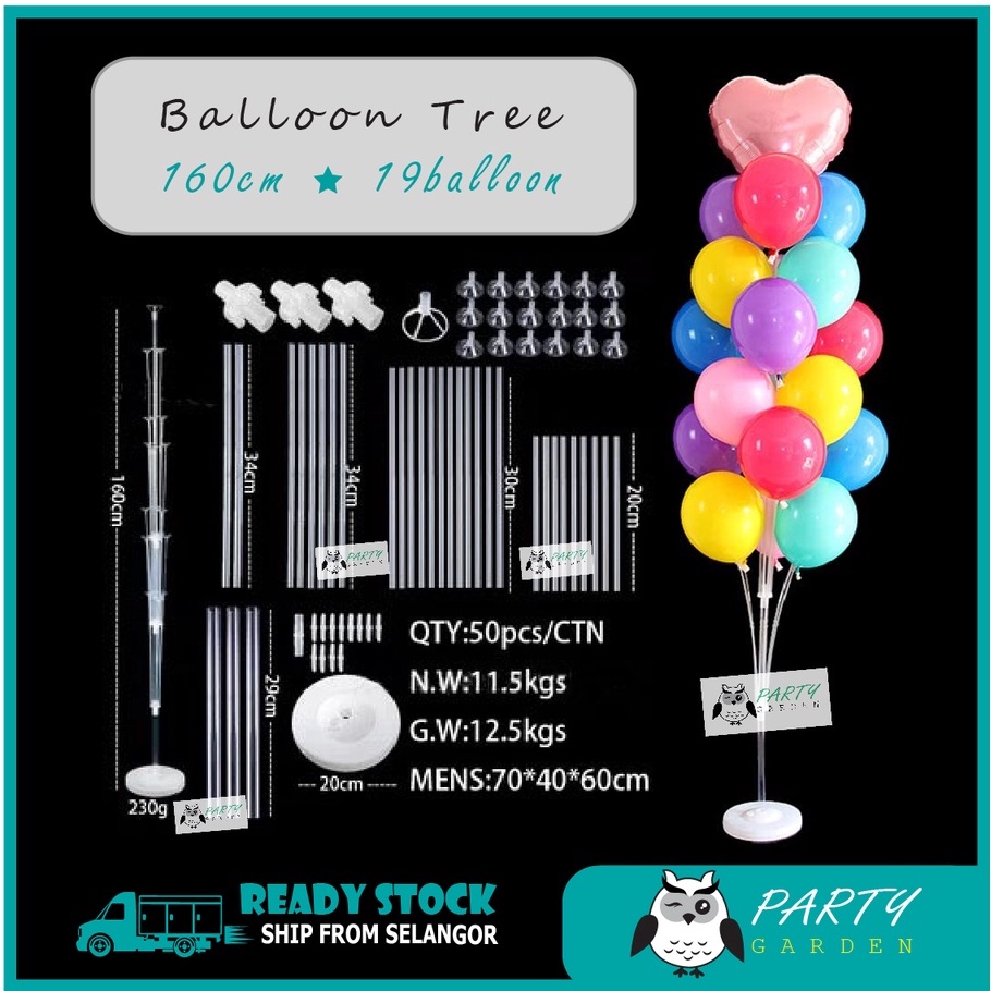 New Arrival!! Balloon Tree Stand 160cm hold up to 19pcs balloon