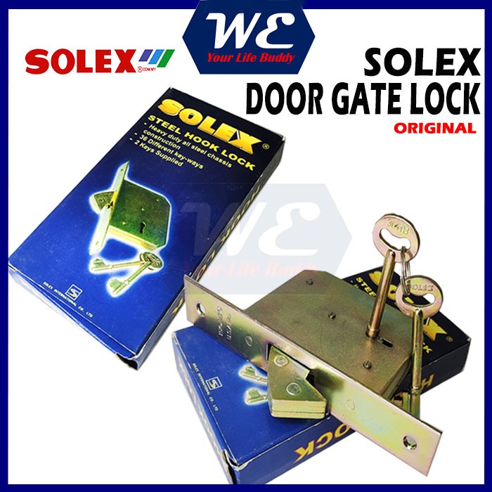[100 ORIGINAL] SOLEX Gate Lock / Metal Door Lock / Iron Grill Hook