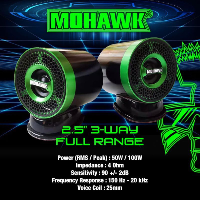 MOHAWK 2.5 INCH FULL RANGE NEW LIMITED EDITION MODEL Shopee Malaysia