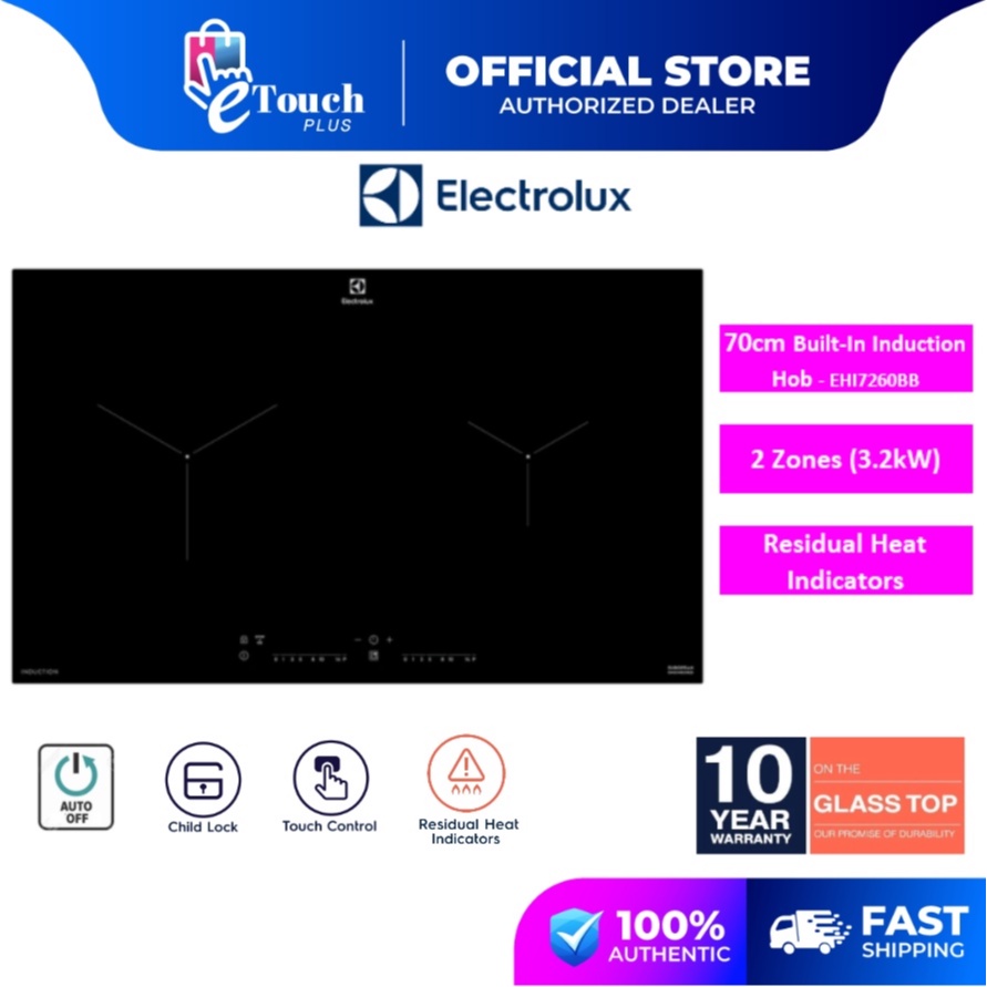 Electrolux BuiltIn Induction Hob 2 Cooking Zone EHI7260BB Shopee