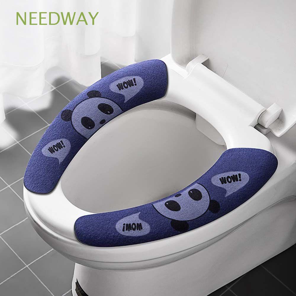 NEEDWAY Soft Toilet Seat Cover Cartoon Closestool Pad Toilet Sticky