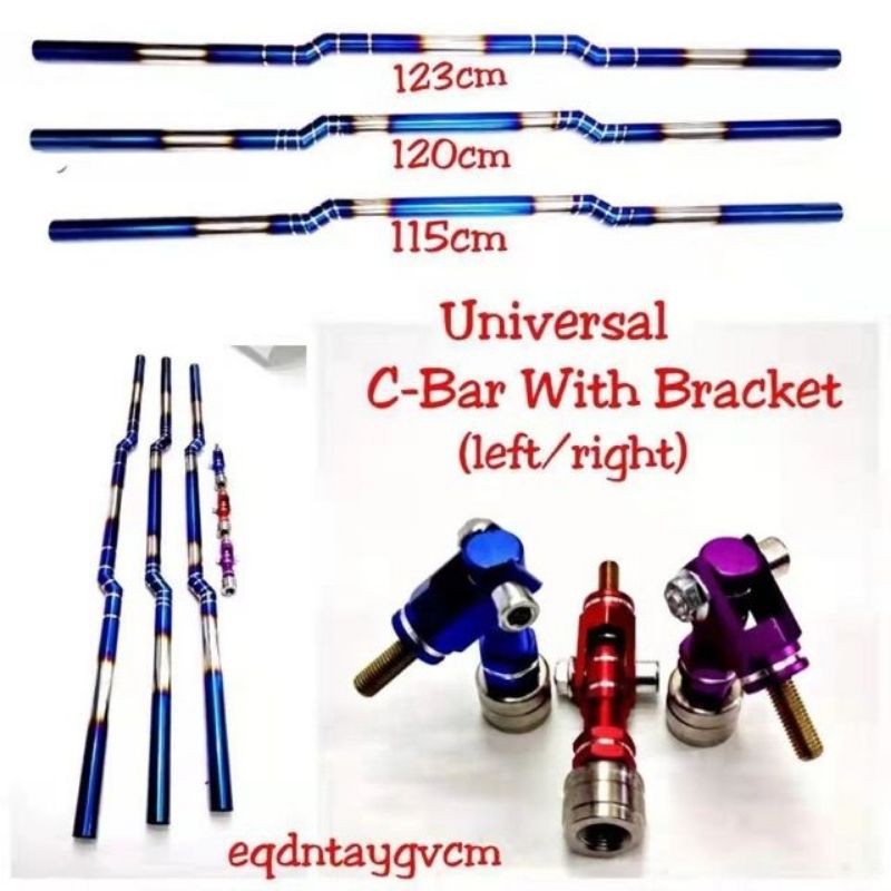 Universal Titanium C Bar With Bracket (Middle Curve) Shopee Malaysia