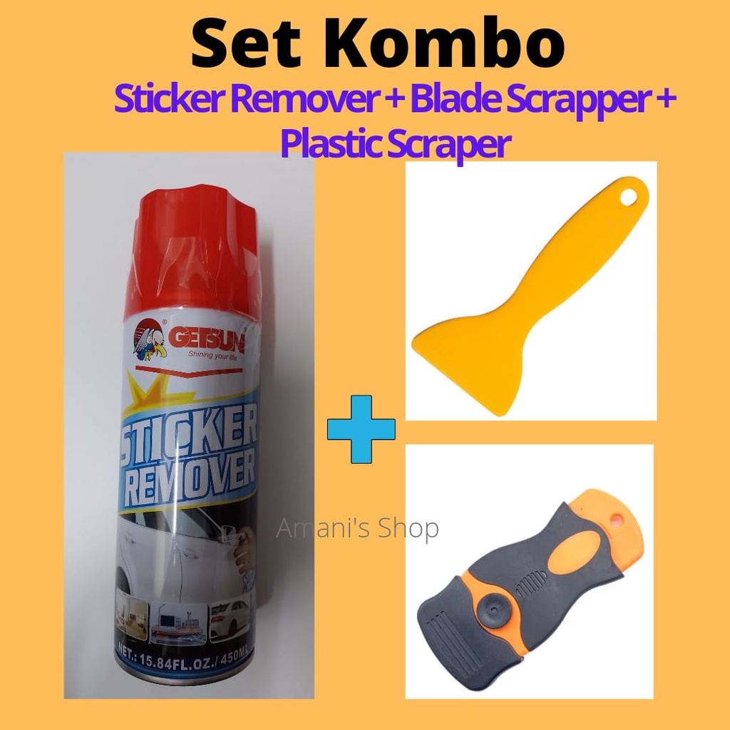 Glue Remover Spray Sticker Getsun Window Tinted Tool Scraper Blade for