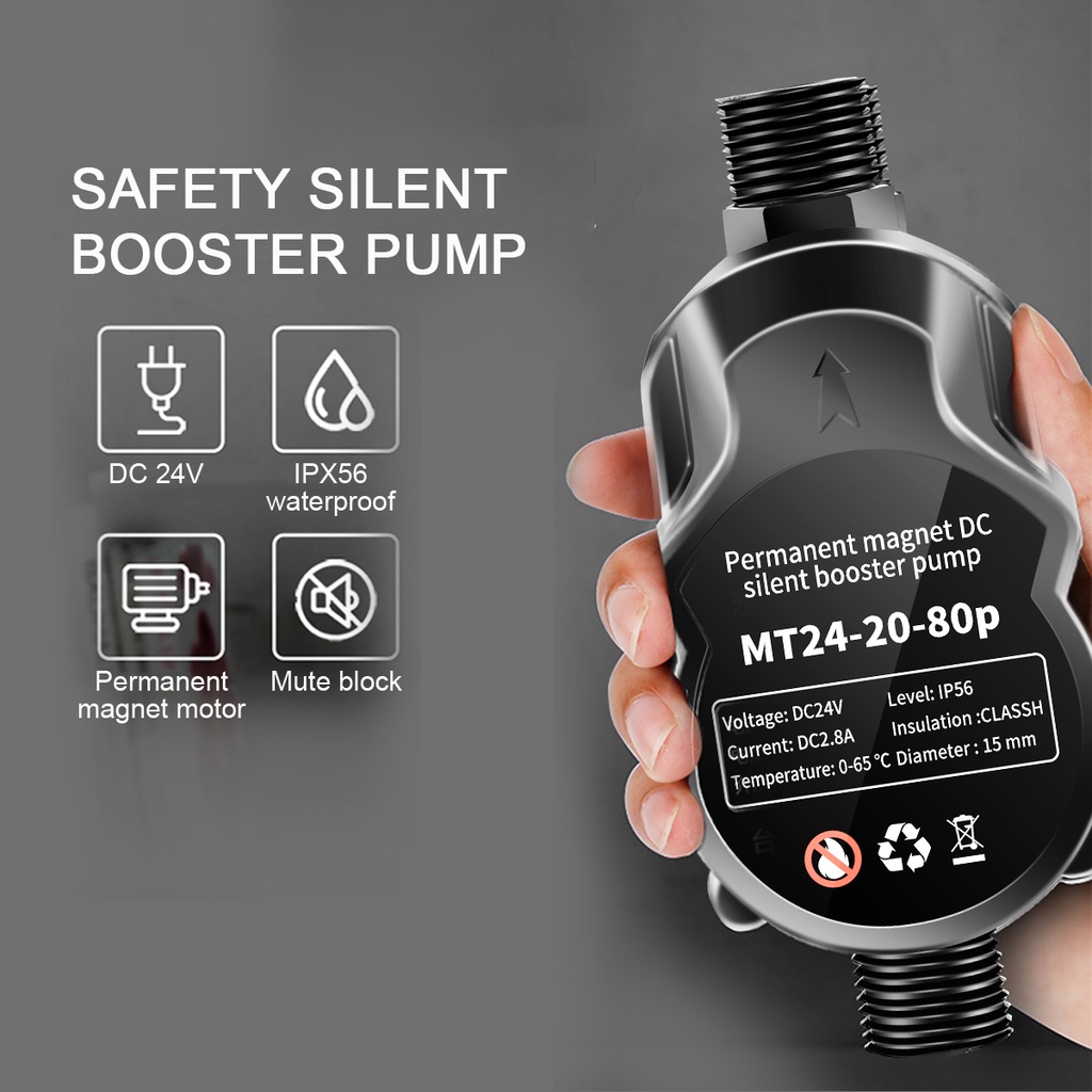 20L/min 80pa Water Pressure Booster Pump DC 24V Water Pressurizing