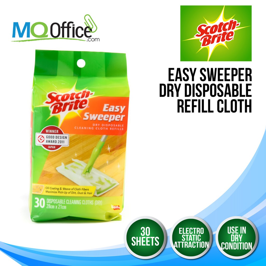 3M ScotchBrite Easy Sweeper Dry Disposable Cleaning Cloth Refill
