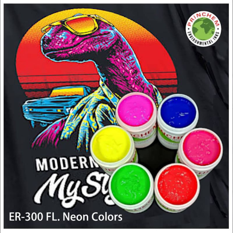 PRINCHEM ECO RUBBER ER300 FL. NEON COLOR SERIES SILKSCREEN PRINTING INK/ TSHIRT PRINTING INK