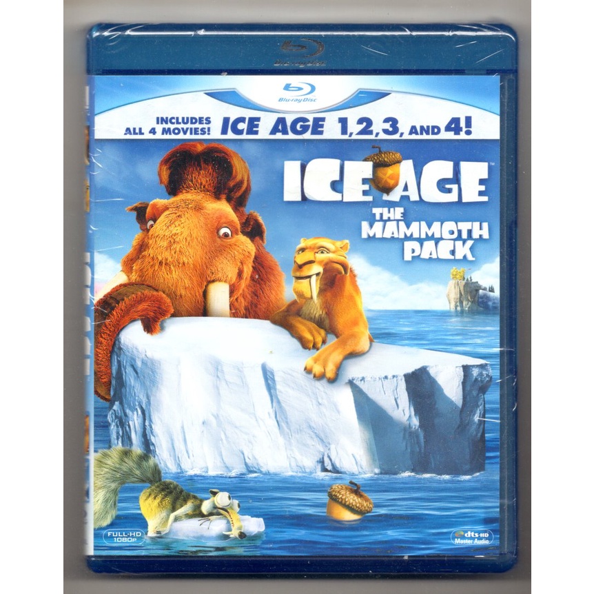 ICE AGE THE MAMMOTH PACK INCLUDES ALL 4 MOVIES (BLURAY Original