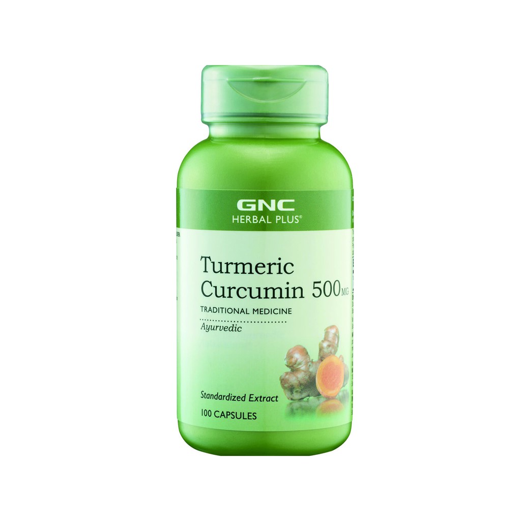 GNC Herbal Plus Turmeric Curcumin 500mg (100 Capsules) Natural Anti