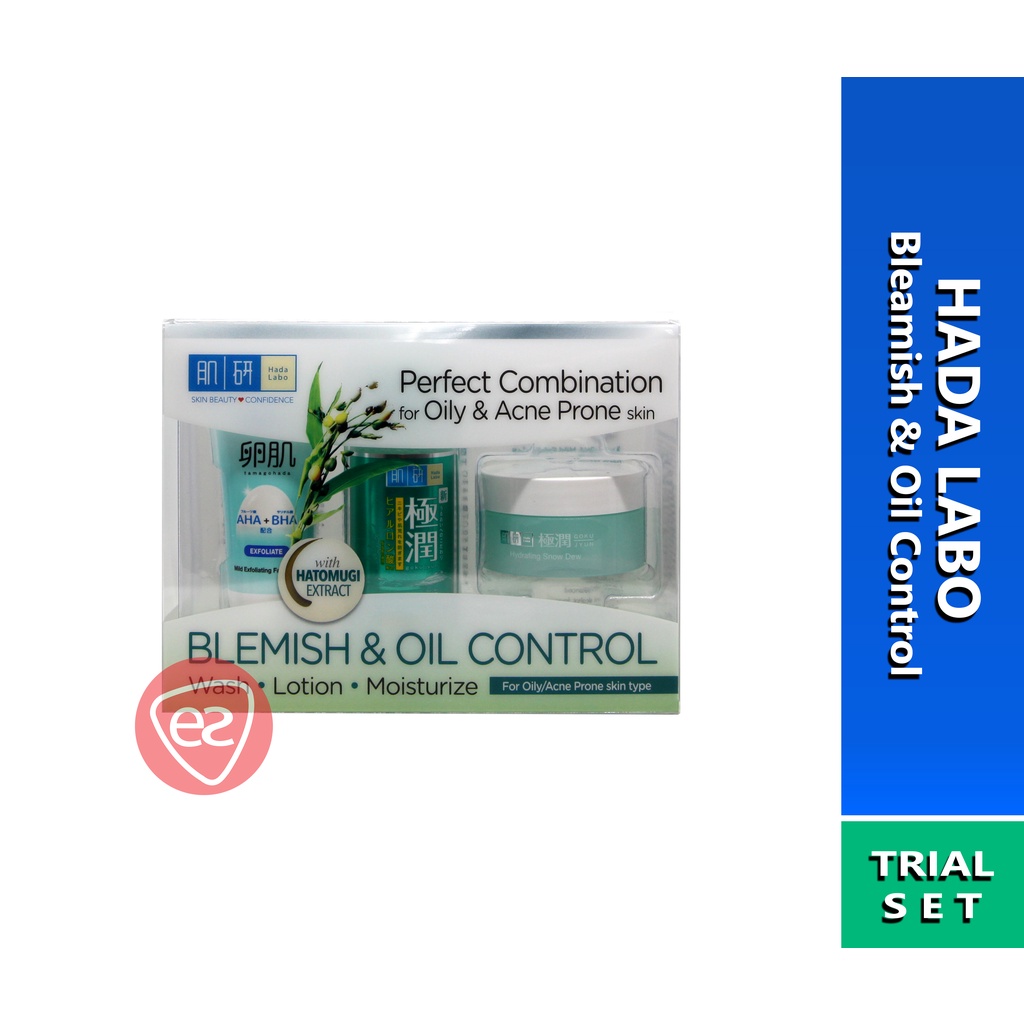 HADA LABO TRIAL SET BLEMISH & OIL CONTROL (FOR OILY/ ACNE PRONE SKIN TYPE) 1WASH 2LOTION 3