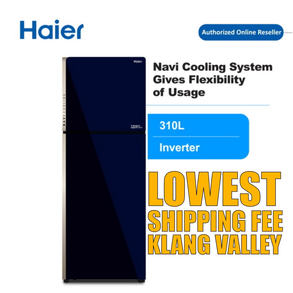 HAIER (310L) 2 Door Glass Series Refrigerator HRF318IHG [WARRANTY 2/