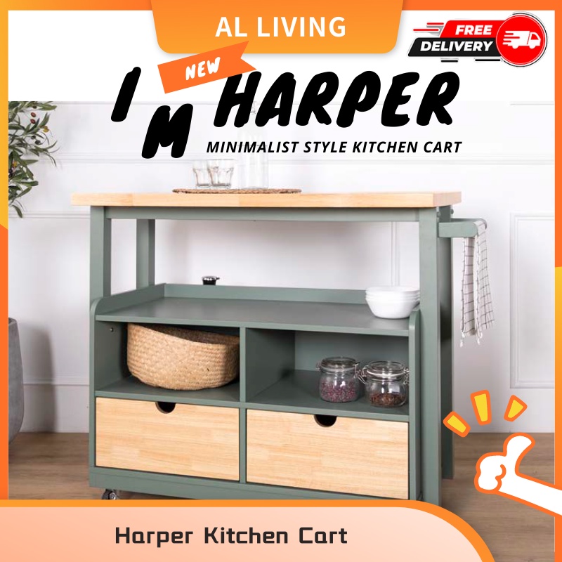 [SALES] HARPER kitchen cart / kitchen trolley / kitchen island / troli