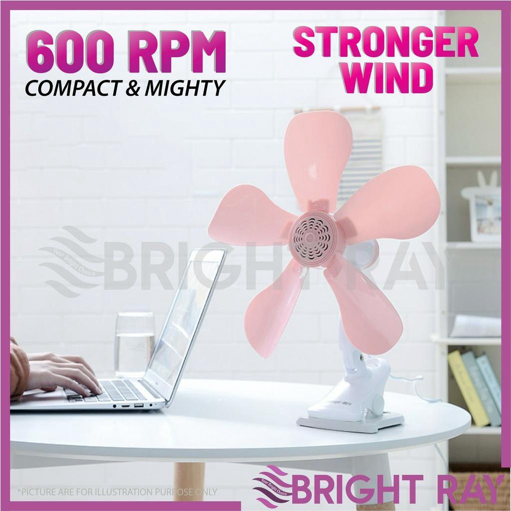 EXTRA STRONG 600RPM 10W 5 Blade Mini Clip Fan Wall Mounted Bed Fan
