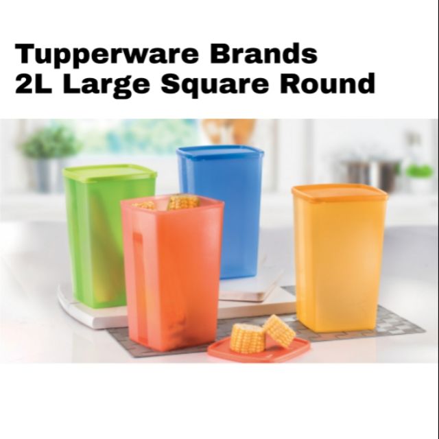 🔥OFFER 🔥Tupperware 2L Large Square Round (4) Shopee Malaysia