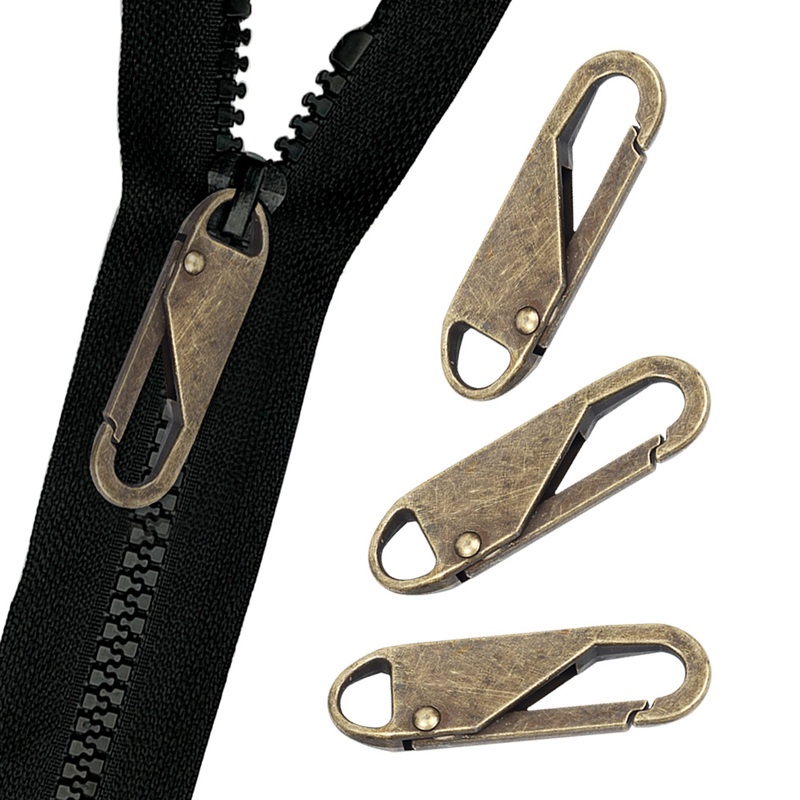 2Pcs Universal Fix Zipper Puller Repair Kit Replacement Zippers Head