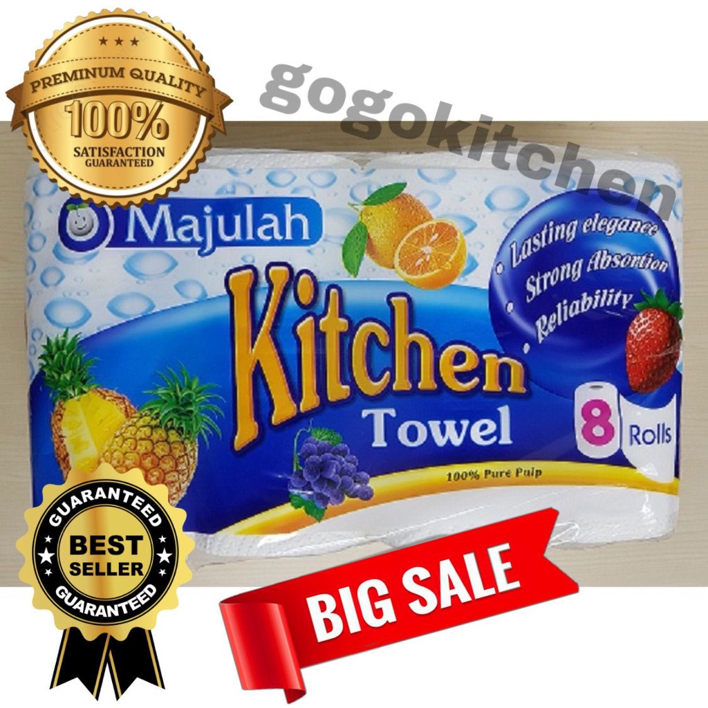 Majulah Kitchen Tissue / Kitchen Towels 9 Rolls Shopee Malaysia