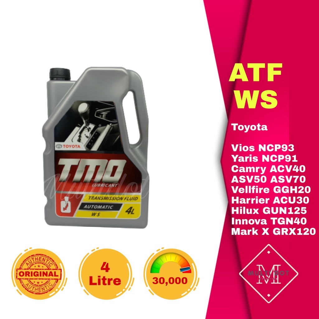 Toyota ATF WS 4L 0888681440 Auto Transmission Fluid Yaris Vios Markx