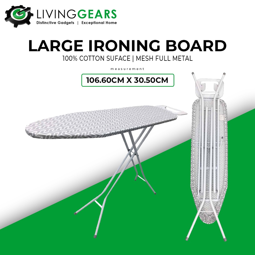 Branded Ironing Board Ironboard For Steam & Dry Iron Use (106.60cm x 30