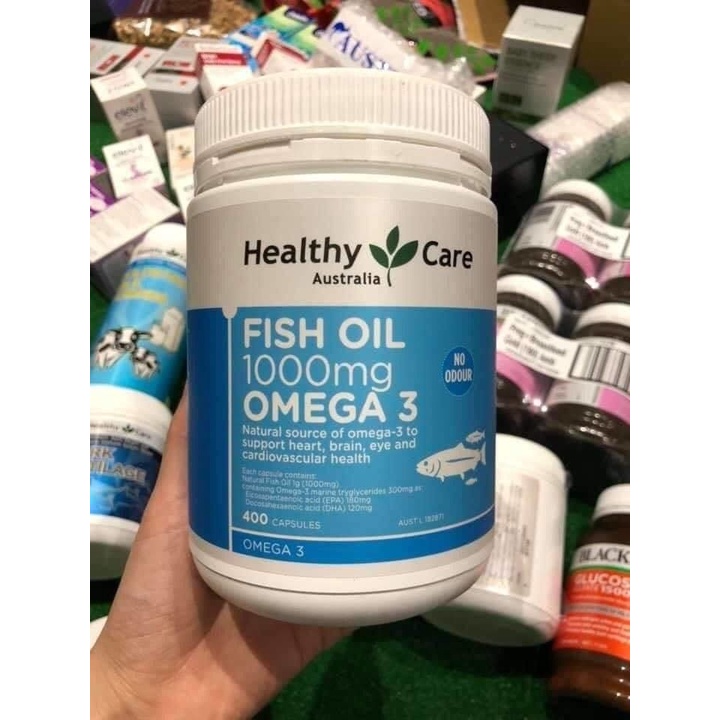 Healthy Care Fish Oil Omega 3 1000mg Australian Fish Oil Box Of 400 Tablets Minyak Ikan