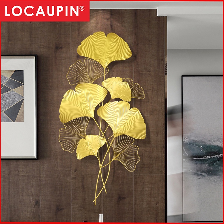 Locaupin Gold Metal Wall Art , Accent Leaves Wall Decor Leaf Wall Hanging Decor Shopee Malaysia