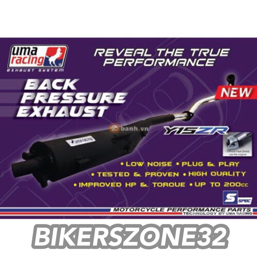 Y15ZR / Y15 UMA RACING EXHAUST (BACK PRESSURE) STANDARD 28mm Shopee