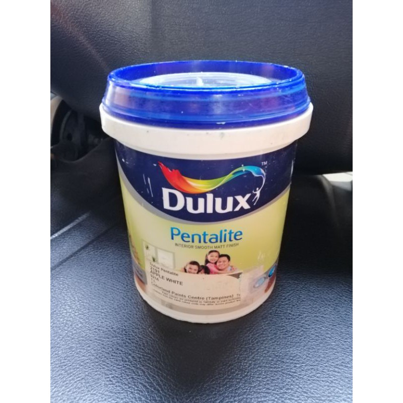 1L Dulux Pentalite paint apple white Shopee Malaysia