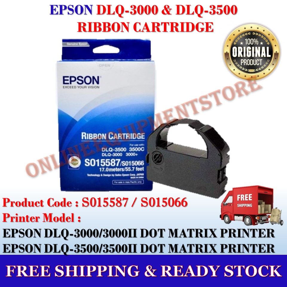Epson DLQ3000 DLQ3500 Ribbon Cartridge S015587 / S015066 / DLQ3000