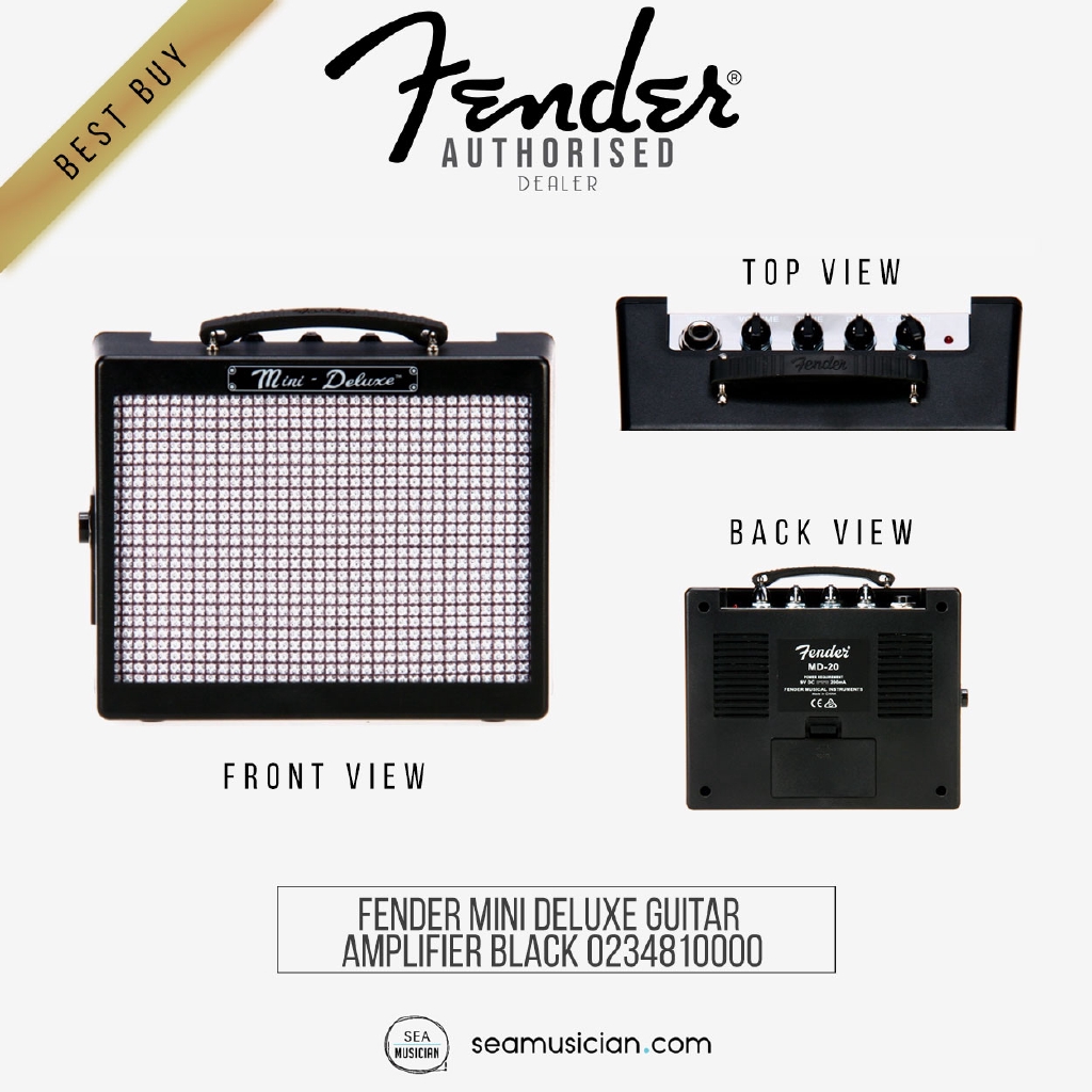 FENDER MINI DELUXE GUITAR AMPLIFIER, COLOR BLACK 0234810000 (0234810000