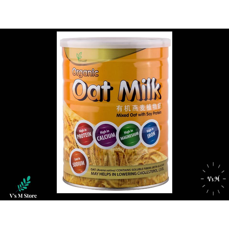 Fitwell Organic Oat Milk Oatmilk (850gm) Halal with soy protein