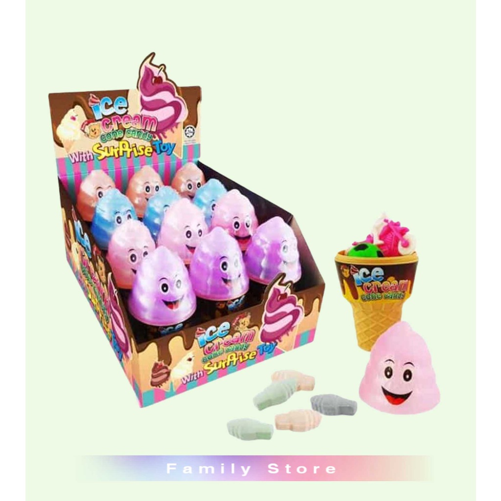 ICE CREAM CONE CANDY WITH SURPRISE TOY(12 UNIT) Shopee Malaysia