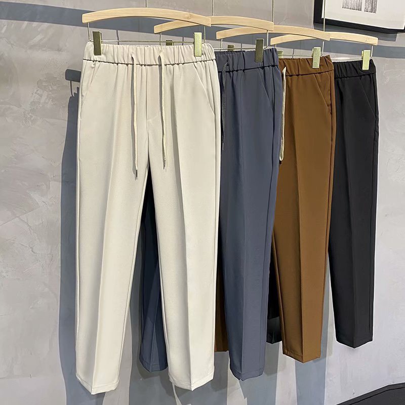Men's Baggy Pants Baggy Elastic Waistband Men'S Office Pants Q9 Shopee Malaysia