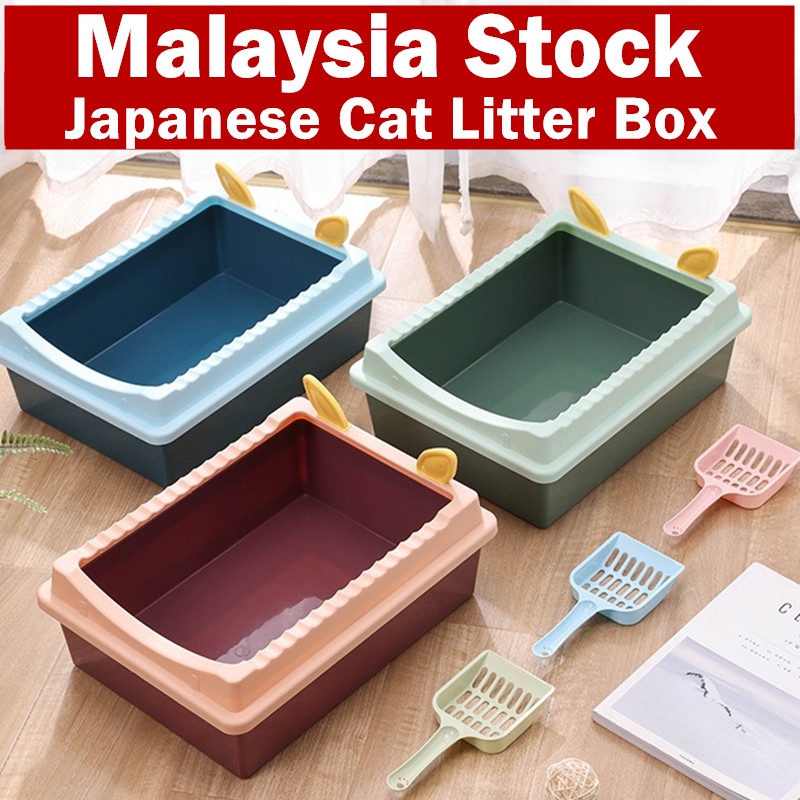 Japanese Premium Mix Match Rabbit Style Cat Litter Box Bekas Pasir