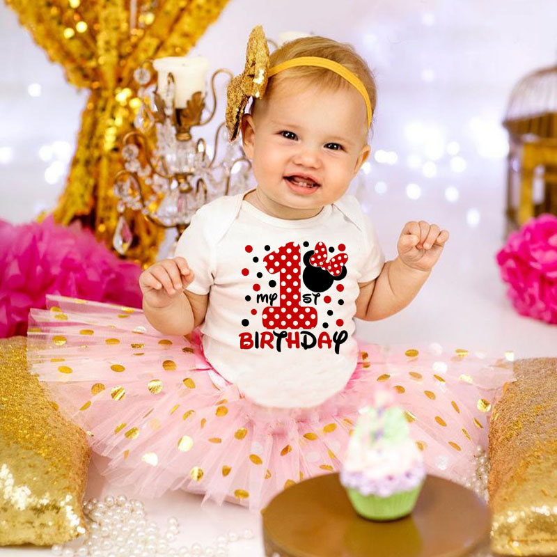 My First Birthday Disney Theme Baby Girl 1st Birthday Cake Smash Skirt