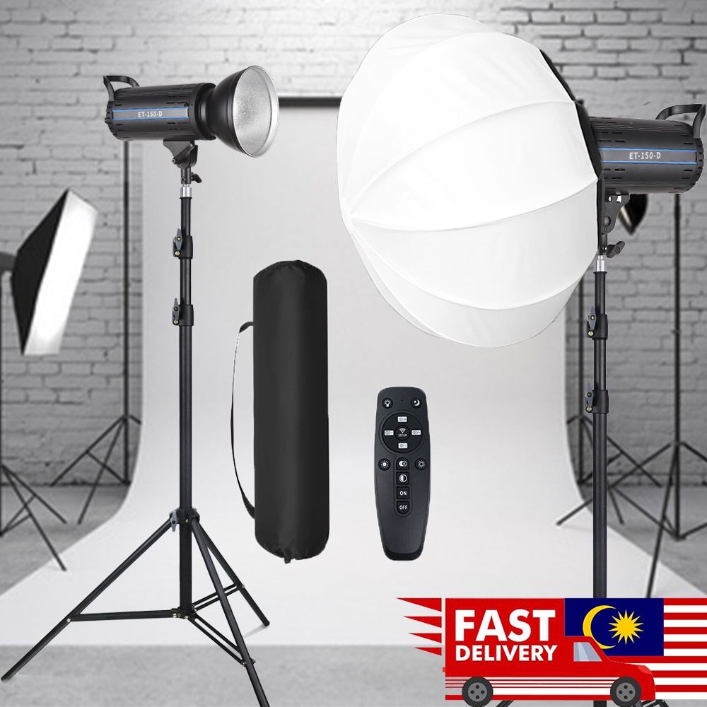 150W White Lamp With Tripod Softbox Diffuser Light Kit Photography