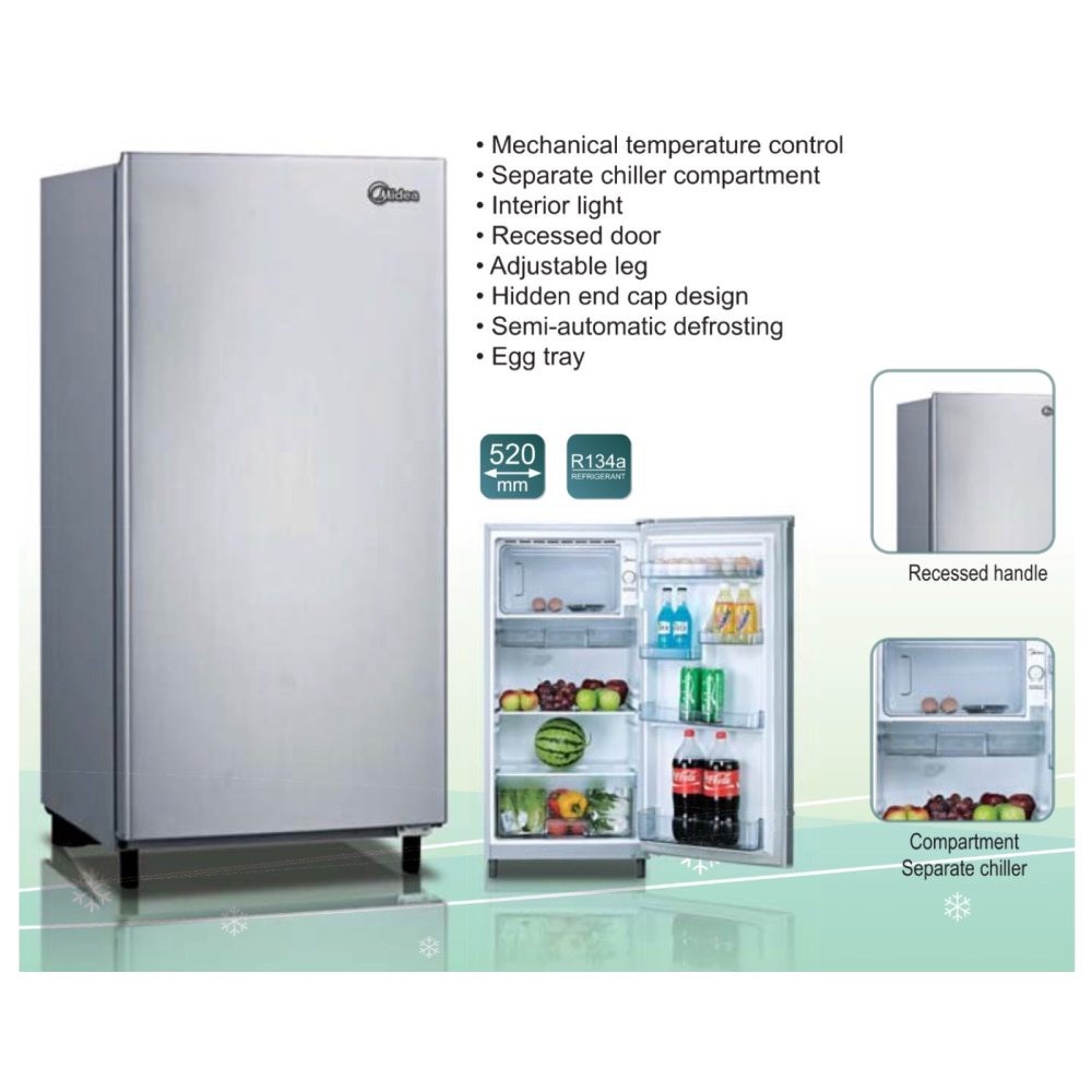 Midea Single Door Refrigerator MS196/ 1 Doors MDRD229 Shopee Malaysia