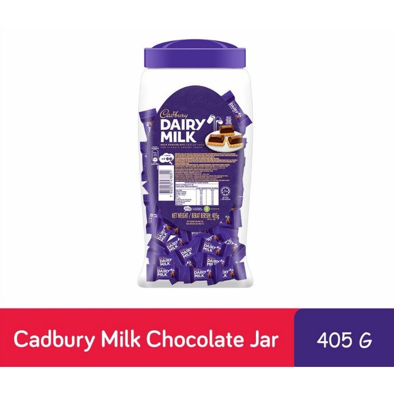Cadbury Dairy Milk Neap Jar Chocolate Bar Coco Koko Choco 405G (90PCS