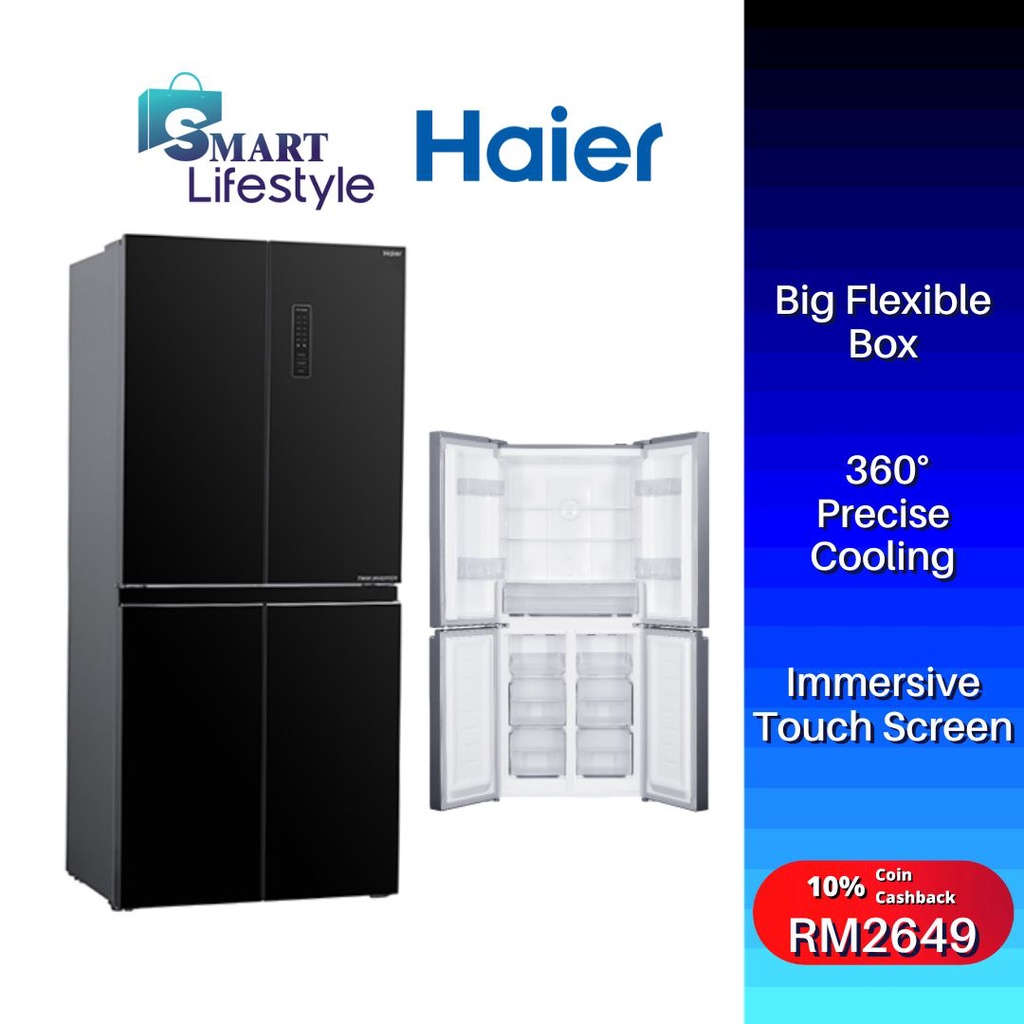 [FREE SHIPPING] Haier/Midea Inverter 4 Glass Door Refrigerator HRF