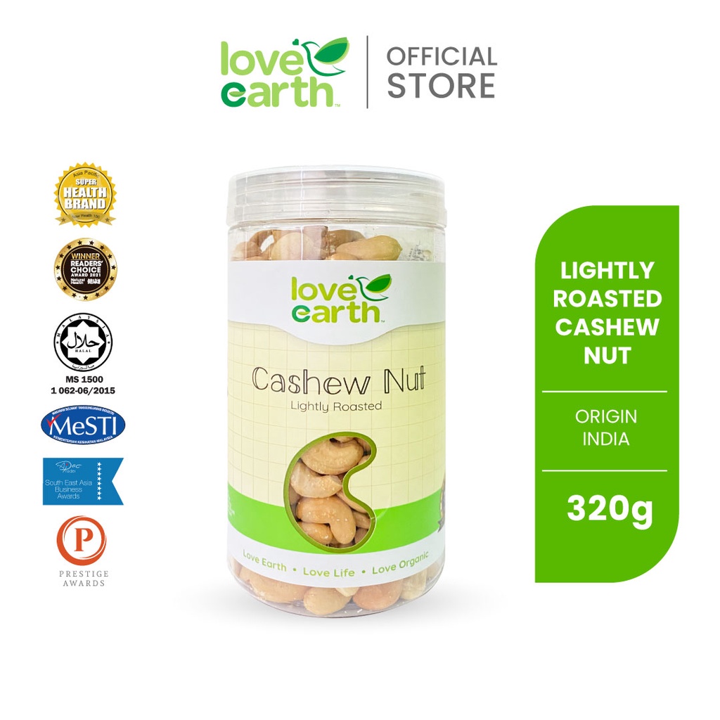 Love Earth Lightly Roasted Cashew Nut 320g Shopee Malaysia