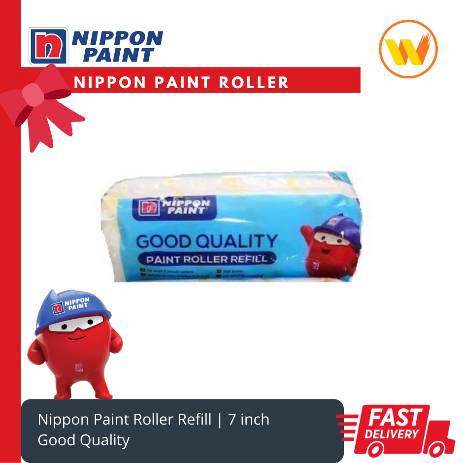 7" Nippon Paint Roller Refill Good Quality (Roller Cat Nippon Untuk