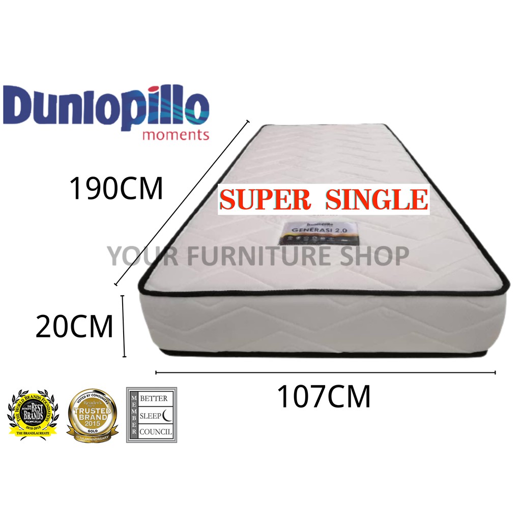 Dunlopillo Generasi 2.0 Mattress 8 inch/ Tilam (Single / Super Single