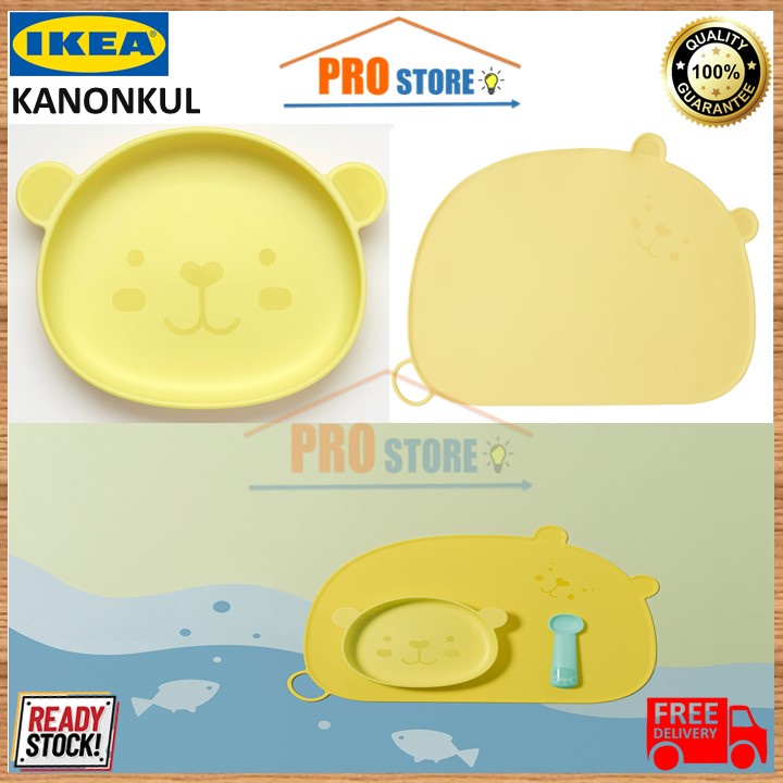 IKEA KANONKUL PLATE/PLACE MAT YELLOW IKEA KANONKUL ALAS PINGGAN KANAKKANAK PLATE CHILDREN'S