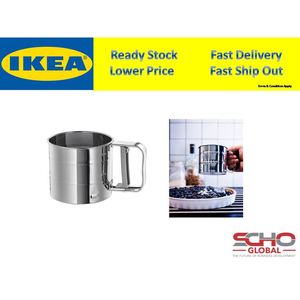 IKEAIDEALISK Flour Sifter, Stainless Steel Shopee Malaysia