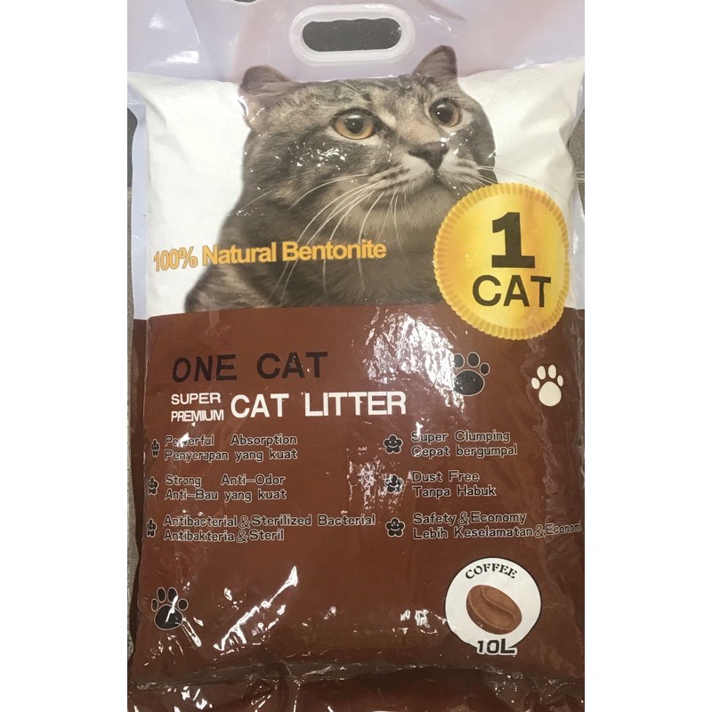 One Cat Super Premium Cat Litter Coffee 10L / Pasir Kucing One Cat