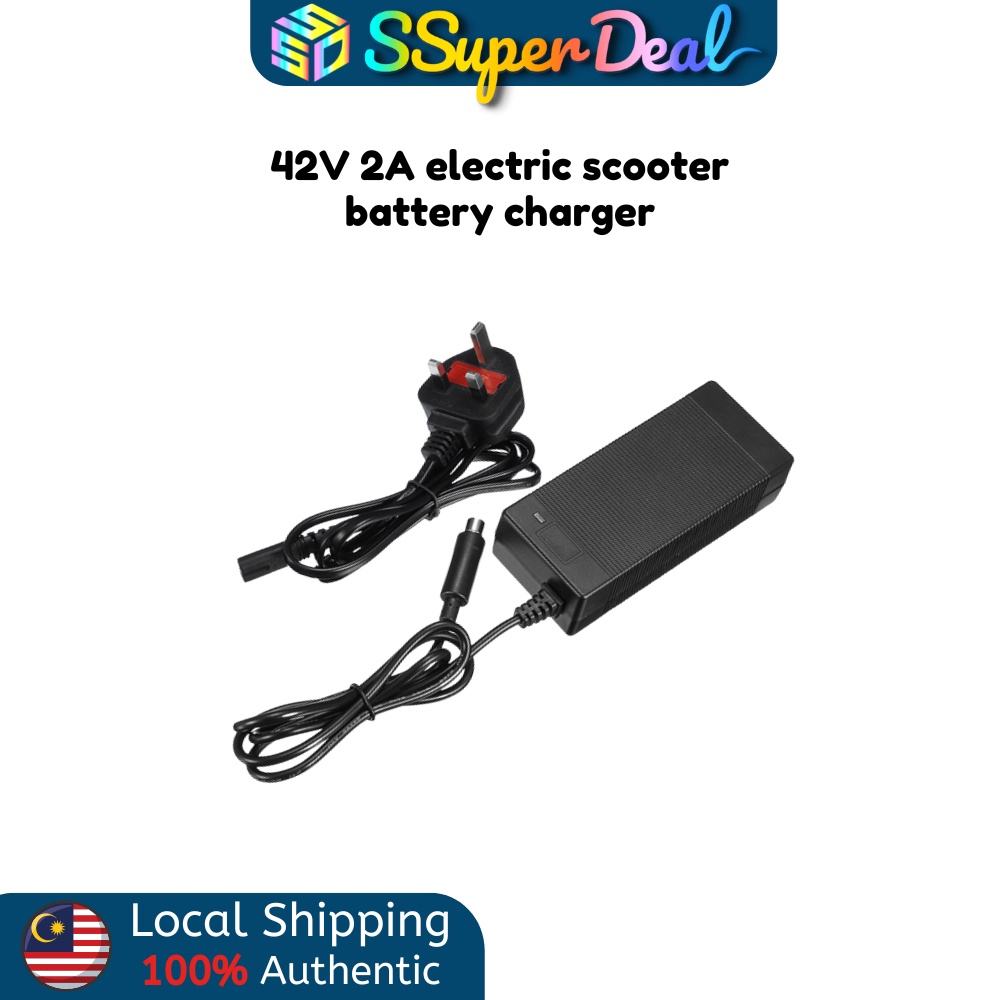 42V 2A electric scooter battery charger (Malaysia Plug) Shopee Malaysia
