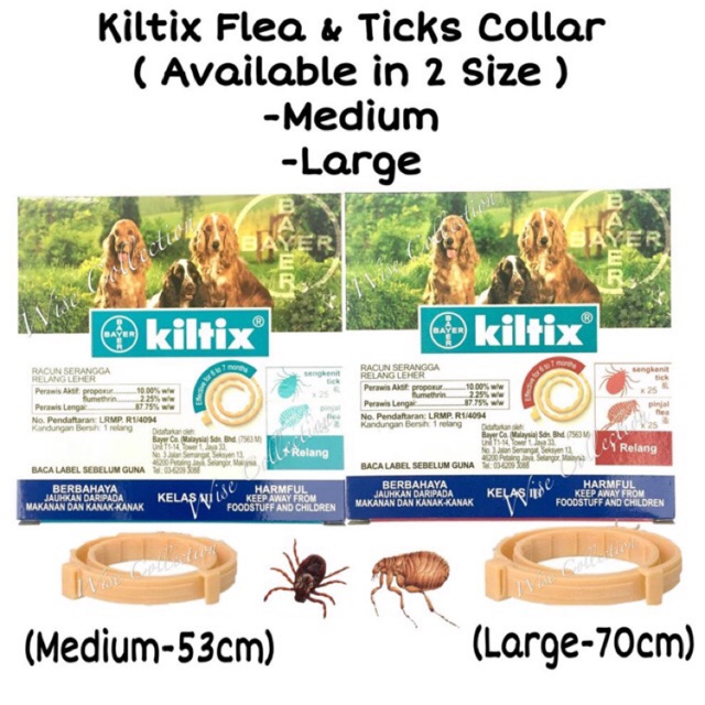 Bayer Anti Flea & Ticks Kiltix Collar (For Dog) M / L Size Shopee Malaysia