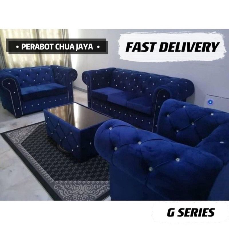 SOFA CHESTERFIELD (3+2+1+Coffee Table) G SERIES FAST DELIVERY Shopee